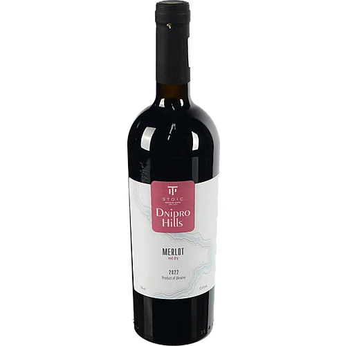 Вино ординарне Dnipro Hills 0.75л мерло шато піно сортове столове сухе червоне