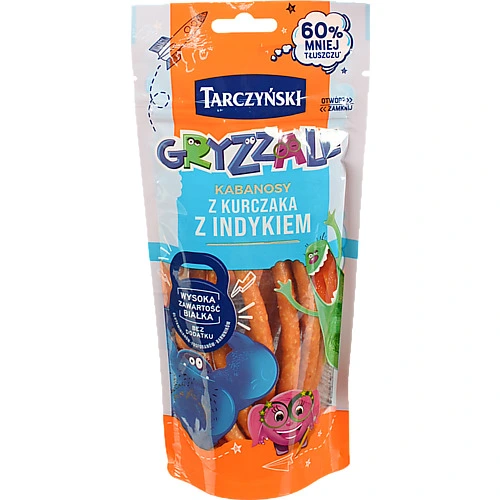 Ковбаски [Tarczynski Gryzzalek кабаноси з куркою та індичкою сушені, 90 г