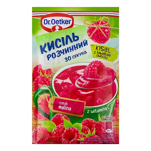 Кисіль Dr.Oetker 31.5г шматочки малини