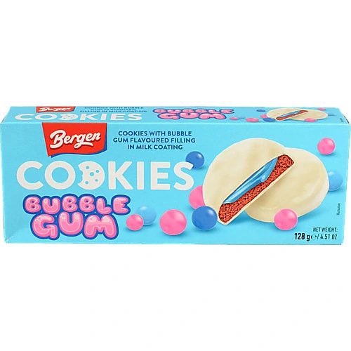Печиво Bergen Cookies 128гр смак жуйки