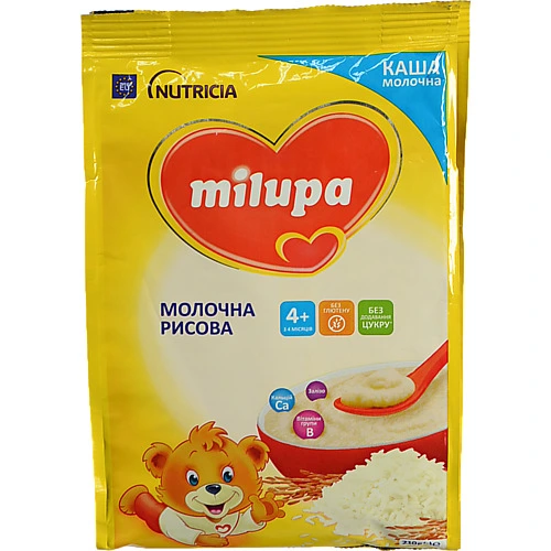 Каша Milupa молочна рисова 210г (4м+)