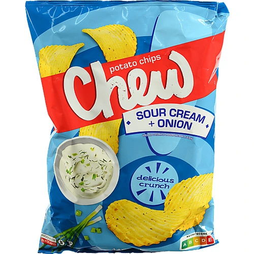 Чіпси CHEW 110г зі смаком сметани з зеленню