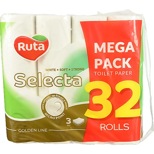 Туалетний папір Рута Selecta 32рул 3ш білий