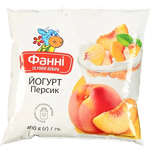 Йогурт 1% питний Персик Фанні м/у 400г