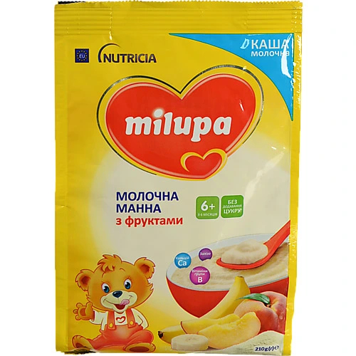 Каша Milupa манна з фруктами 210г (6м+)