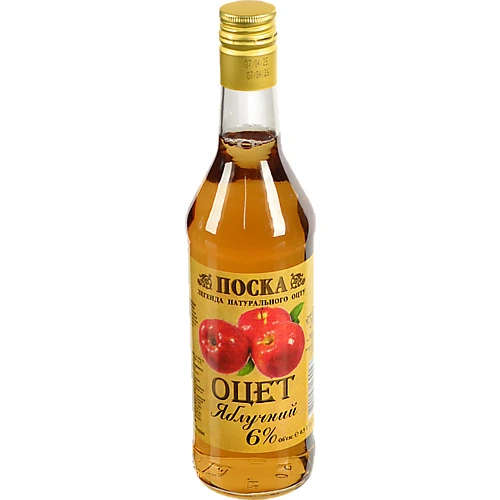 Оцет спиртовий 6% ароматизований яблучний Поска с/пл 0.5л