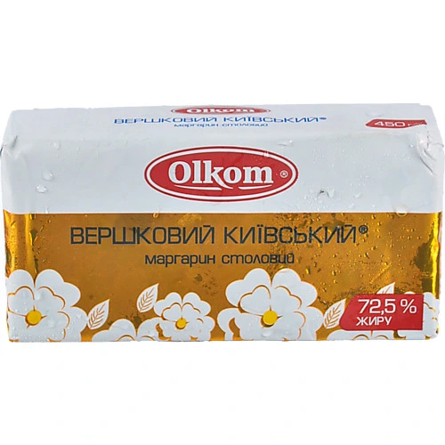 Маргарин Olkom Вершковий Київський Столовий 72.5% - 450г