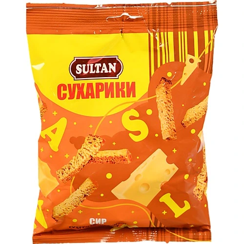 Сухарики Sultan 90г пшеничні сир