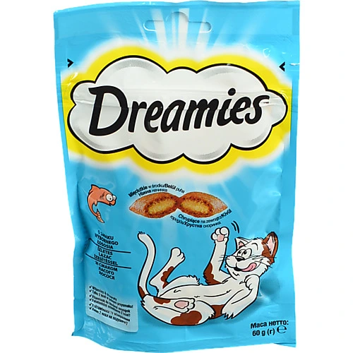 Ласощі для котів Dreamies зі смаком лосося 60г