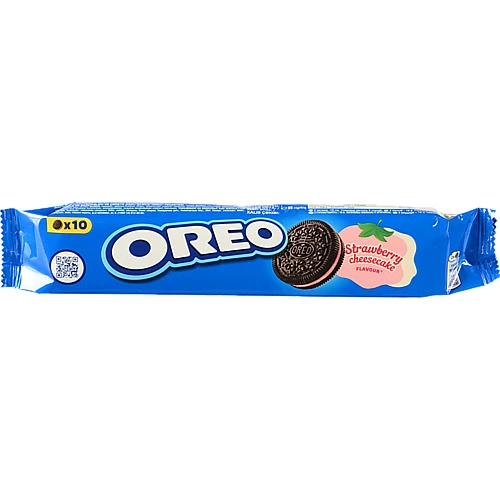 Печиво Oreo з какао та начинкою полуничний чізкейк 95г
