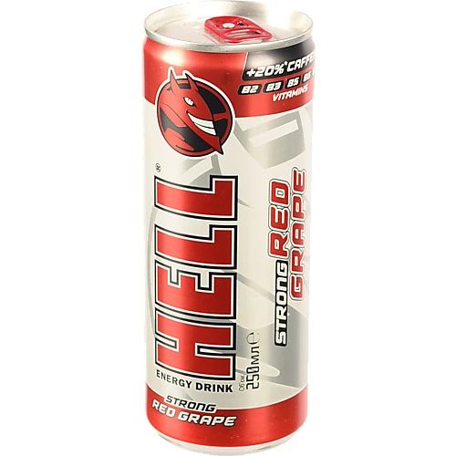 Напій енергетичний безалкогольний газований Strong Red Grape Hell з/б 250мл