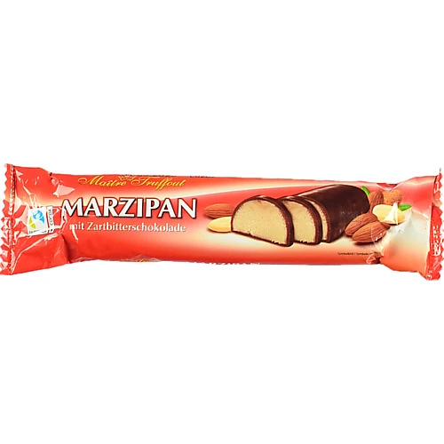 Батончик марципановий в чорному шоколаді, Maitre Truffout, 100 г