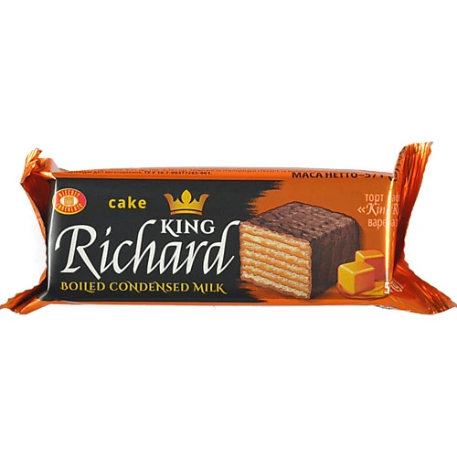 Вафельний батончик King Richard 57г варена згущенка