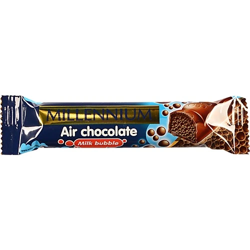 Шоколадний батончик Millennium 22г  пористий молочний