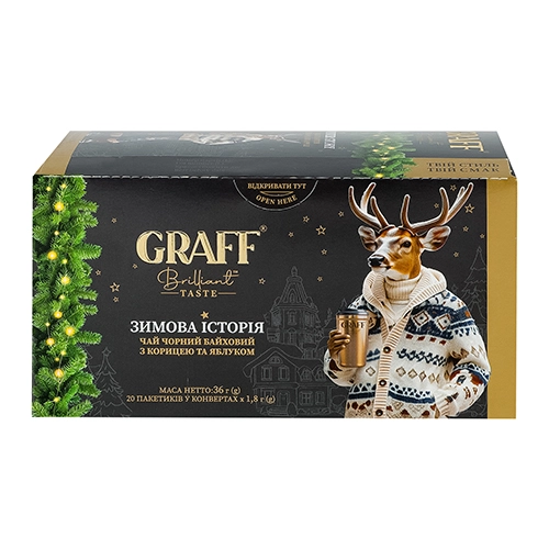 Чай Graff 20п Зимова історія чорний кориця яблуко