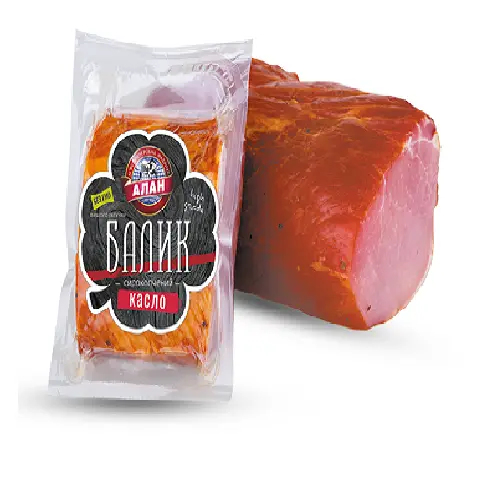 Балик Касло сирокопчений, вищий гатунок, вакуумна упаковка