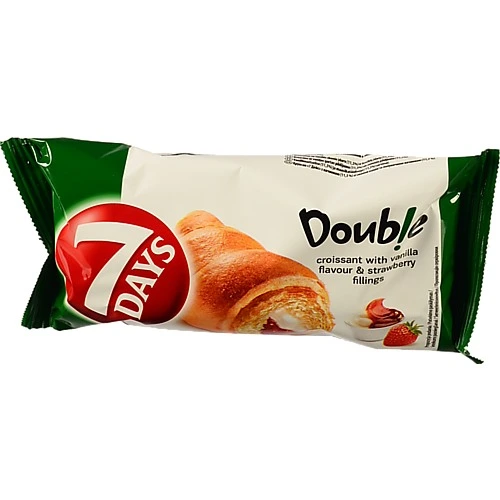 Круасан 7 Days Double зі смаком ванілі та полуниці, 60 г