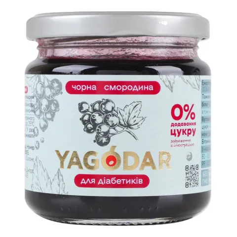 Джем Yagodar 210 г Чорна смородина д/діабетиків