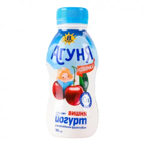 Йогурт Агуня дитяч. питний 2,7 185 г пл. вишня