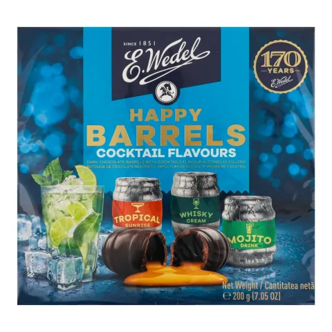 Цукерки Wedel Happy Barrels 200 г коктейль