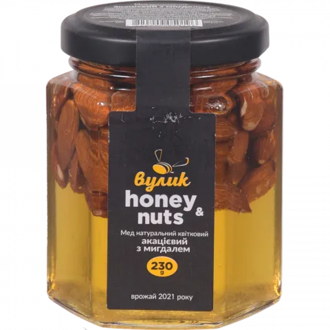 Мед Вулик Selected honey 230 г Акацієвий з мигдалем