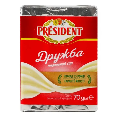 Сир Президент плавл. 70 г Дружба