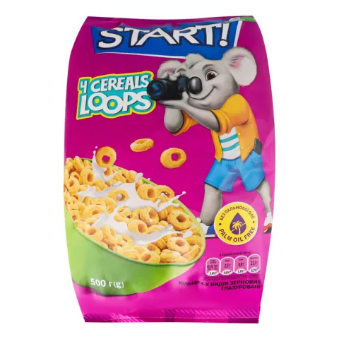 Сухий сніданок Старт Колечки 500 г 4 злака
