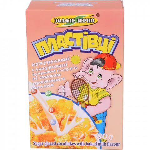 Кукурудзяні Пластівці Зол. Зерно 80 г пряжене молоко