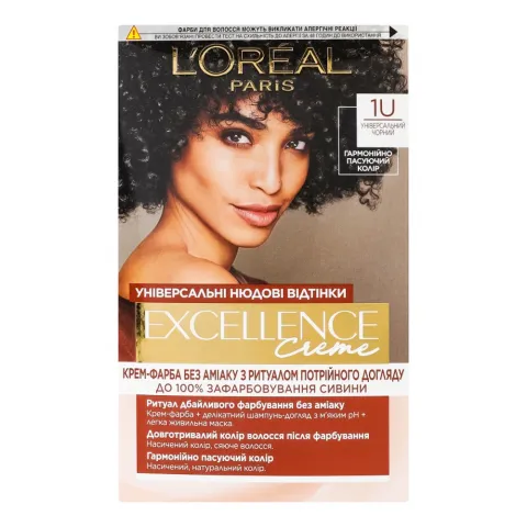 Фарба д/волосся L`Oreal Excellence Universal Nudes 1U Універсальний чорний