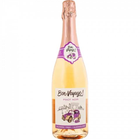 Вино ігристе Бон Вояж Піно Нуар 0,75 л б/алк. н/сух. рожеве