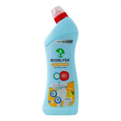 Гель BioBlysk 750 мл д/чищення туалету і ванни Лимон