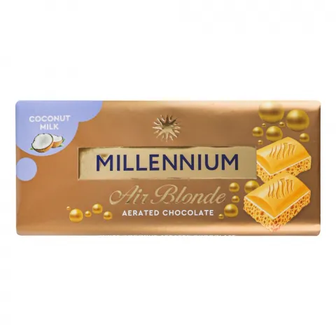 Шоколад Міленіум Blonde 85 г Coconut білий пористий
