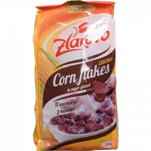 Кукурудзяні Пластівці Зол. Зерно Злаково 300 г Какао