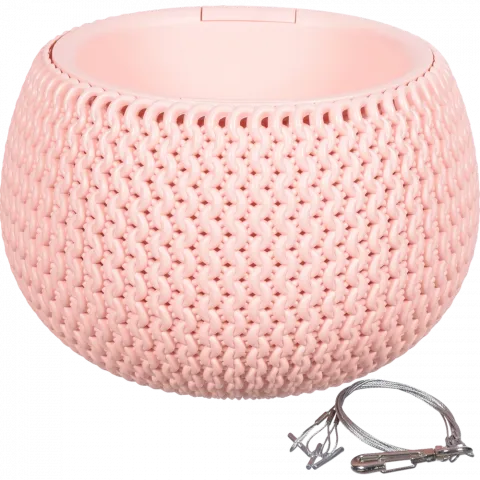 Горщик д/квітів PP 24 см Splofy Bowl WS персиковий DKSP240WS-488U И408 (Польща)