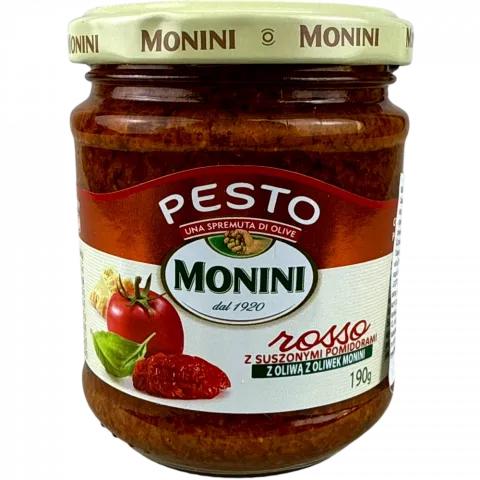 Соус Моніні 190 г скл. Pesto Rosso з томатами