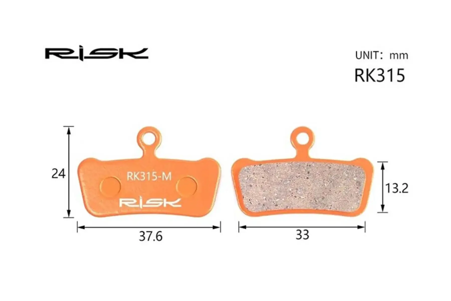 Колодки гальмівні напівметал Risk RK315-s avid xx?xo trail?e9 trail?e7 trail? guide